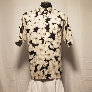 Nautica mens short sleeve button up shirt large